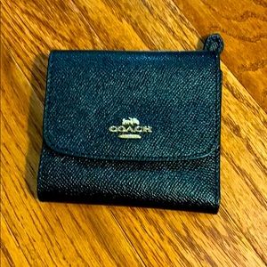 Coach trifold wallet black